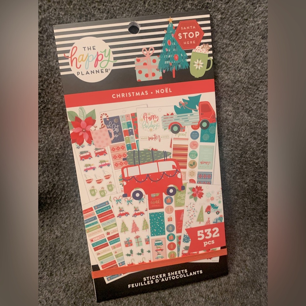 ✨✨NEW🎅🎄CHRISTMAS💝🎄 NOEL RED HAPPY PLANNER STICKER BOOK📒🧑‍🎄🤶